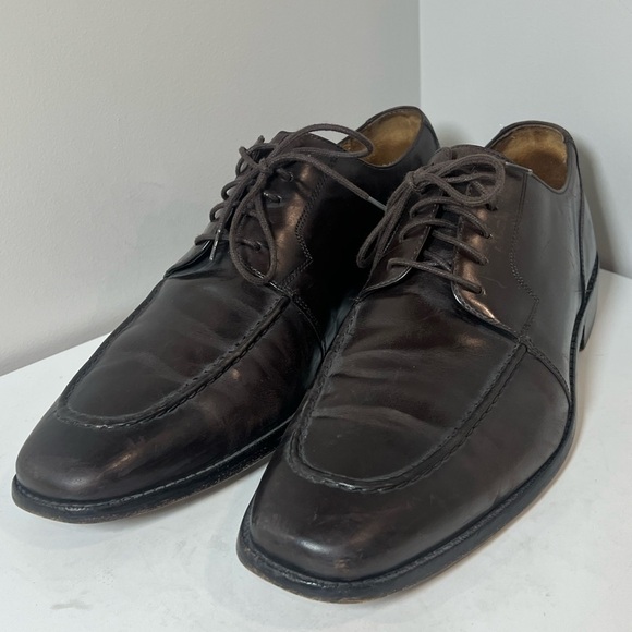 Cole Haan 11.5 Brown Derby Classic Dress Shoes Full Grain Leather Business - Picture 5 of 14